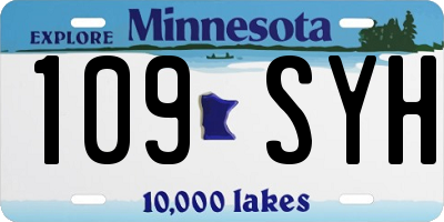 MN license plate 109SYH