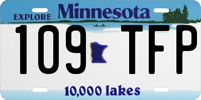 MN license plate 109TFP