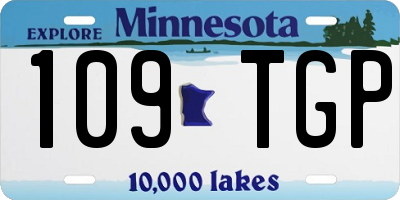 MN license plate 109TGP