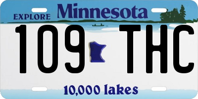 MN license plate 109THC