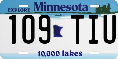 MN license plate 109TIU