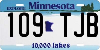 MN license plate 109TJB