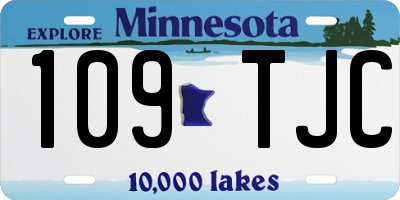 MN license plate 109TJC