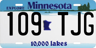 MN license plate 109TJG