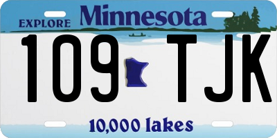 MN license plate 109TJK