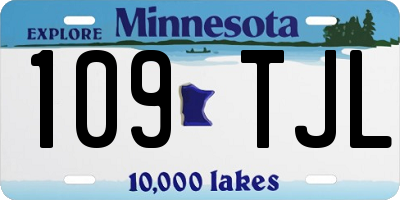 MN license plate 109TJL