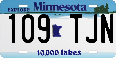 MN license plate 109TJN