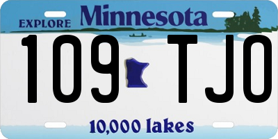 MN license plate 109TJO