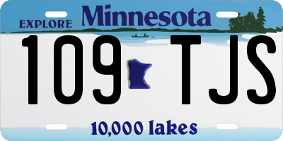 MN license plate 109TJS