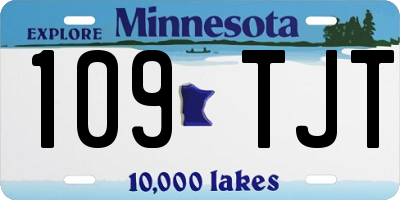 MN license plate 109TJT