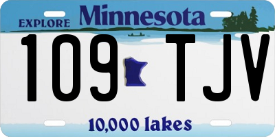 MN license plate 109TJV