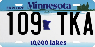 MN license plate 109TKA