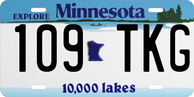 MN license plate 109TKG