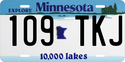 MN license plate 109TKJ