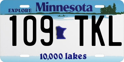 MN license plate 109TKL