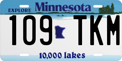 MN license plate 109TKM