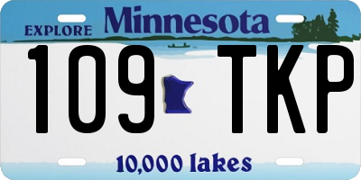 MN license plate 109TKP