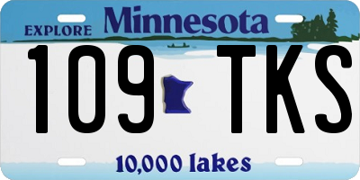 MN license plate 109TKS