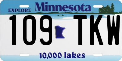 MN license plate 109TKW