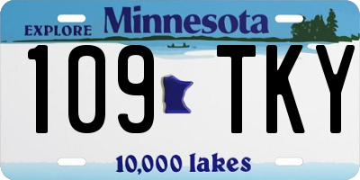 MN license plate 109TKY