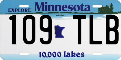 MN license plate 109TLB