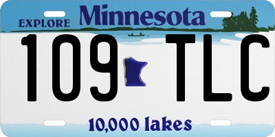 MN license plate 109TLC