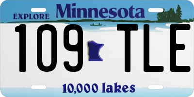 MN license plate 109TLE