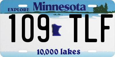 MN license plate 109TLF