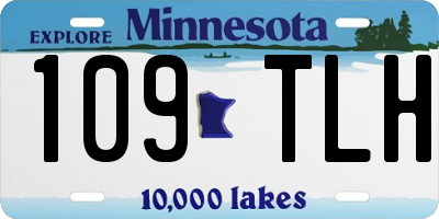 MN license plate 109TLH