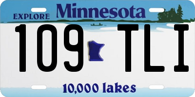 MN license plate 109TLI