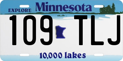 MN license plate 109TLJ