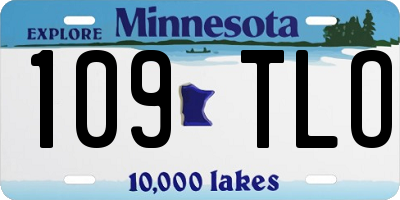 MN license plate 109TLO