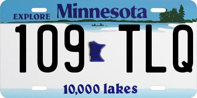 MN license plate 109TLQ