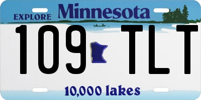 MN license plate 109TLT