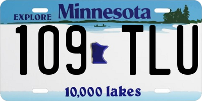 MN license plate 109TLU