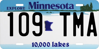 MN license plate 109TMA