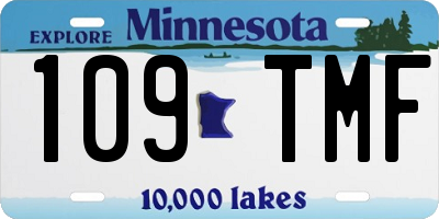 MN license plate 109TMF