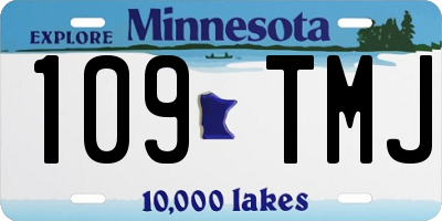 MN license plate 109TMJ