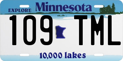 MN license plate 109TML