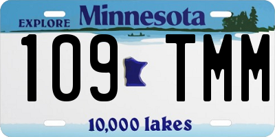 MN license plate 109TMM