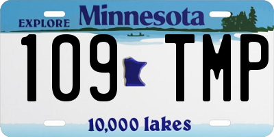 MN license plate 109TMP