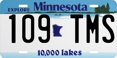 MN license plate 109TMS