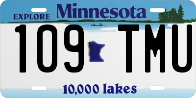 MN license plate 109TMU