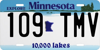 MN license plate 109TMV