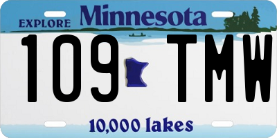 MN license plate 109TMW