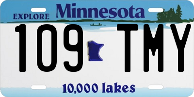MN license plate 109TMY