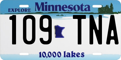 MN license plate 109TNA