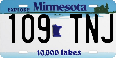 MN license plate 109TNJ