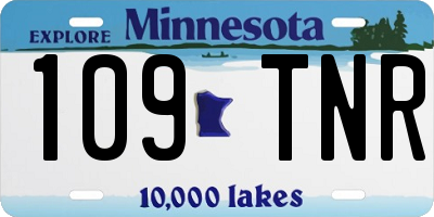 MN license plate 109TNR