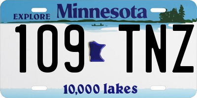 MN license plate 109TNZ